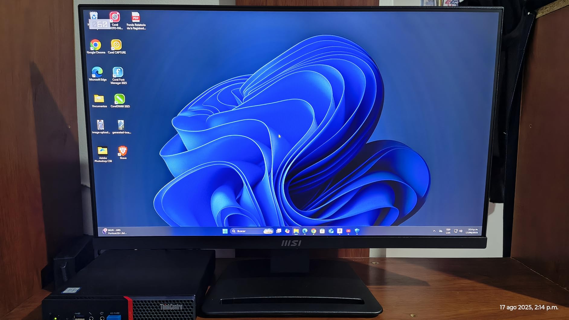 MSI PRO MP243L E14 24-inch IPS 1920 x 1080 (FHD) Gaming Office Monitor, 144Hz, Adaptive-Synch, HDR Ready, HDMI, VGA Port,VESA Mountable, Tilt, 4-Side Slim Bezel,1ms, Black customer photo 1