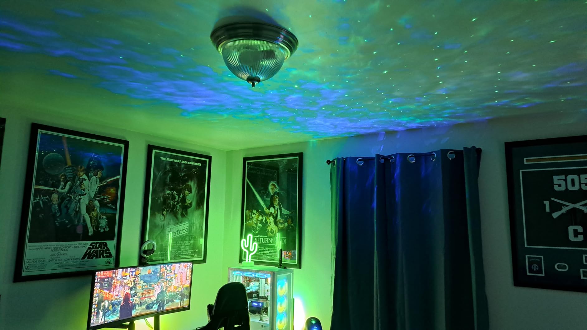 Govee Star Projector Lights, 7-Zone Colorful Nebula Effect, Compatible with Matter, 540ft Coverage, LED Ceiling Lights for Bedroom, 50+ Scenes, 18 White Noise customer photo 2
