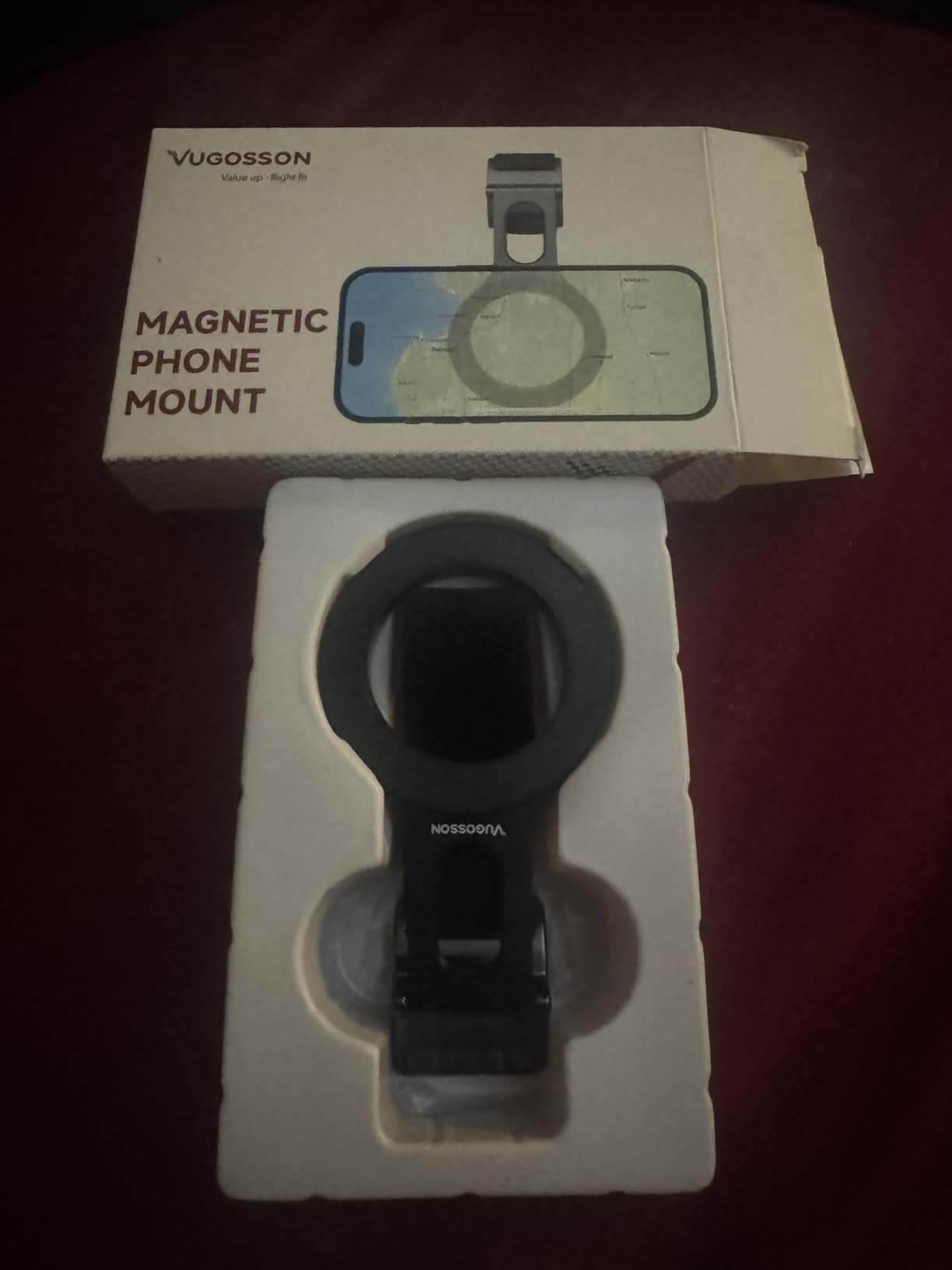 Magnetic Phone Holder for Car, Steering Wheel Phone Holder [Strong Magnet], for MagSafe, Adjustable Strap Compatible with Gym Equipment, Stroller, Shopping Cart, All Phone(Magnetic Ring Included) customer photo 1