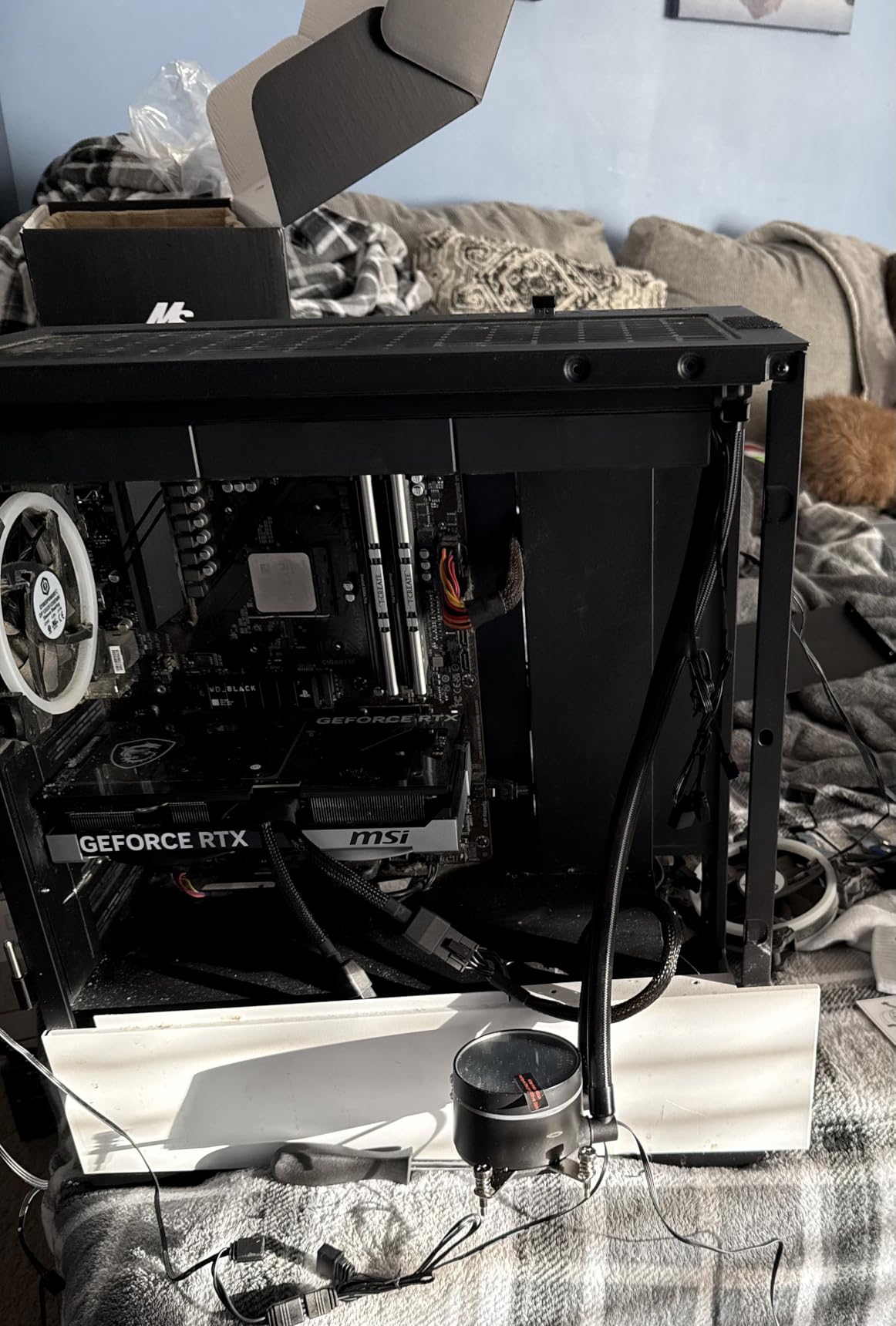 Minorsonic CPU Cooler 360mm Aio, Liquid Cooler CPU Low-Noise AMD AM5/AM4, Refrigeracion Liquida Water Cooling Systems, Intel LGA 1851/1700 PC Water Cooler 3 x 120 mm PWM Fans Black customer photo 2