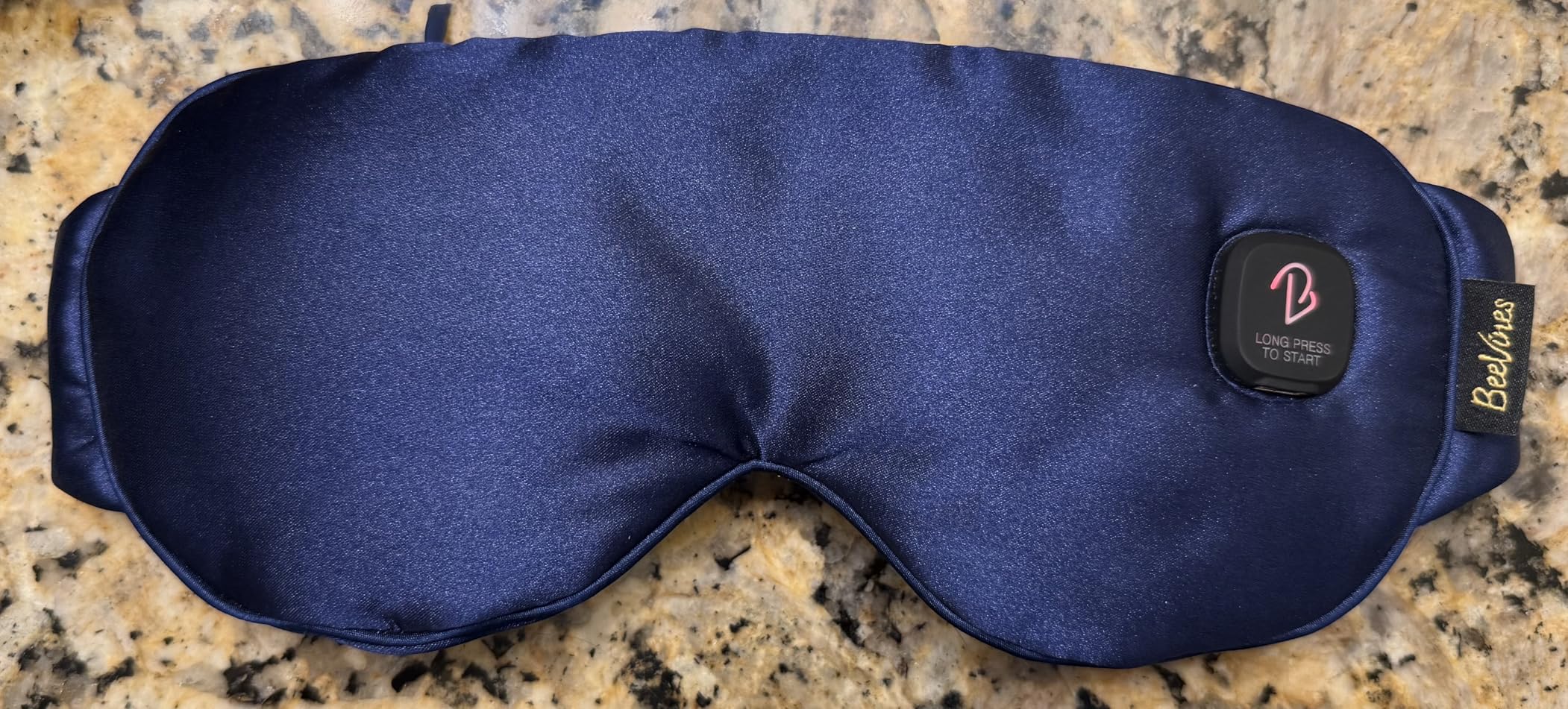 BeeVines Cordless Heated Eye Mask for Dry Eyes, Washable Heat Eye Masks for Blepharitis, Warm Eye Compress for Men & Women, 1500mAh Rechargeable Eye Warmer with Travel Pouch (Blue) customer photo 1