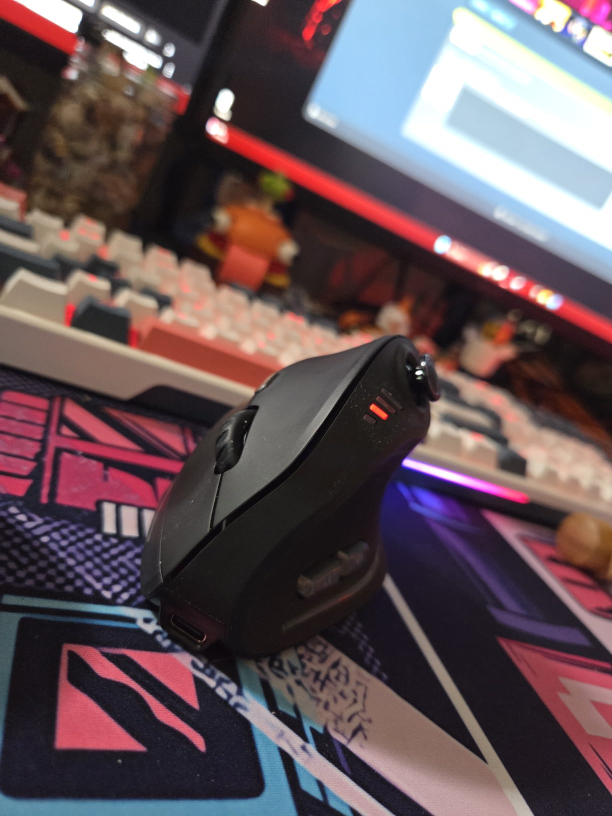 Wireless Ergonomic Vertical Gaming Mouse with Joystick, Bluetooth & 2.4G, 12 Programmable Buttons, Adjustable 24000 DPI, Rechargeable RGB Computer Mouse for PC, MacBook & Laptops customer photo 1