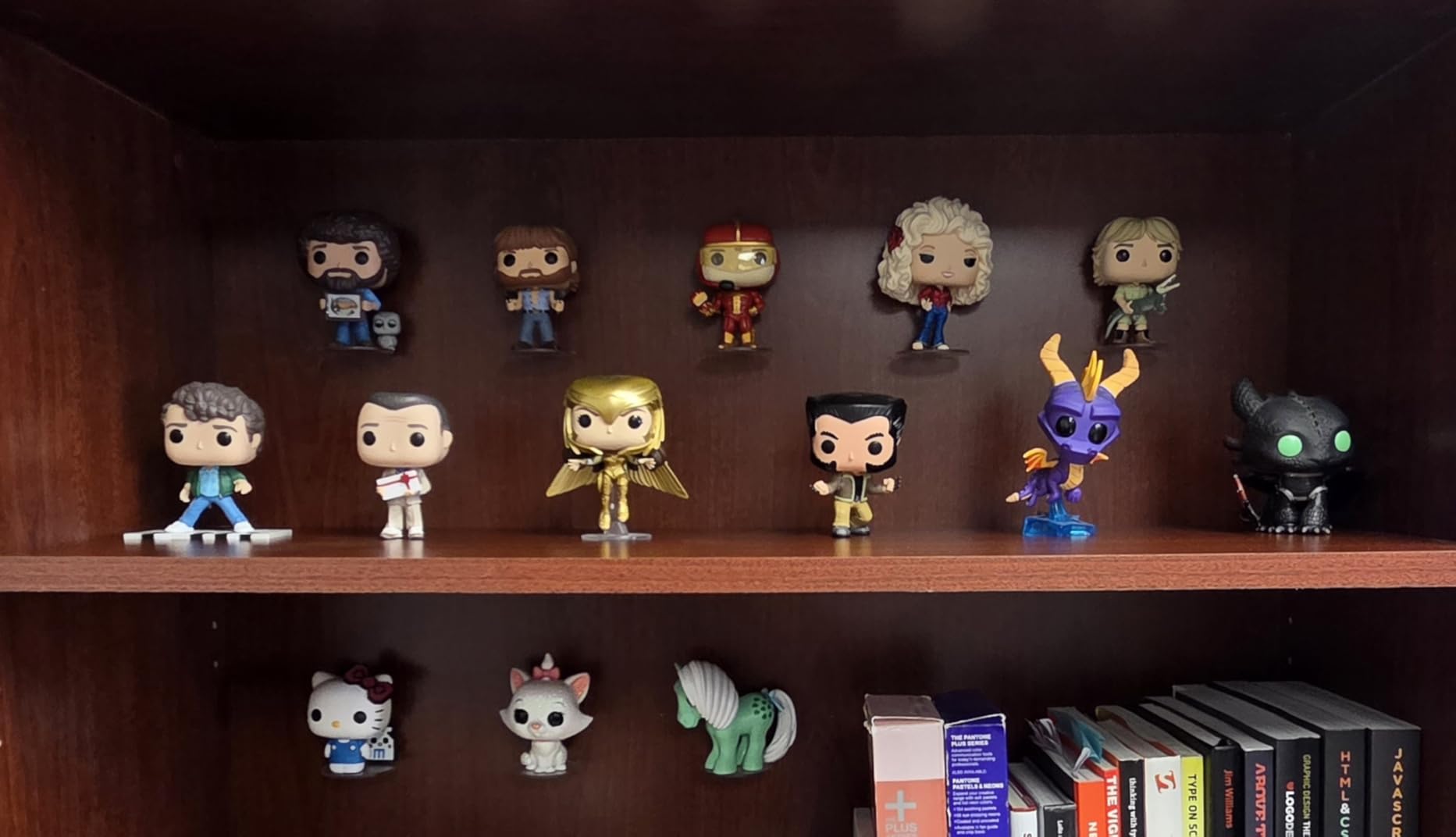 Modern JP Adhesive Display Shelf for Funko Pop Figures (8-Pack) - Pop Shelf Wall Display - Action Figure Stand - Easy Adhesive Install - Clear customer photo 2