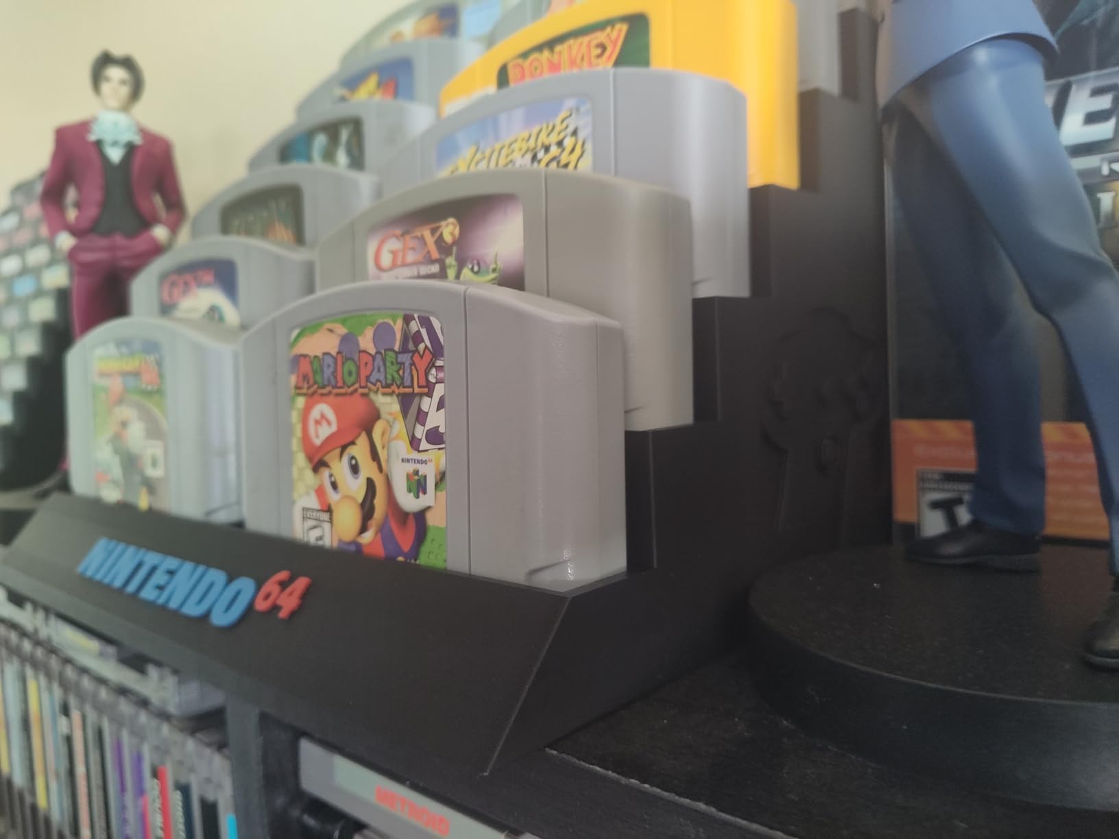 N64 Game Storage Display Stand, 12 Cartridge Holder 3d printed customer photo 2