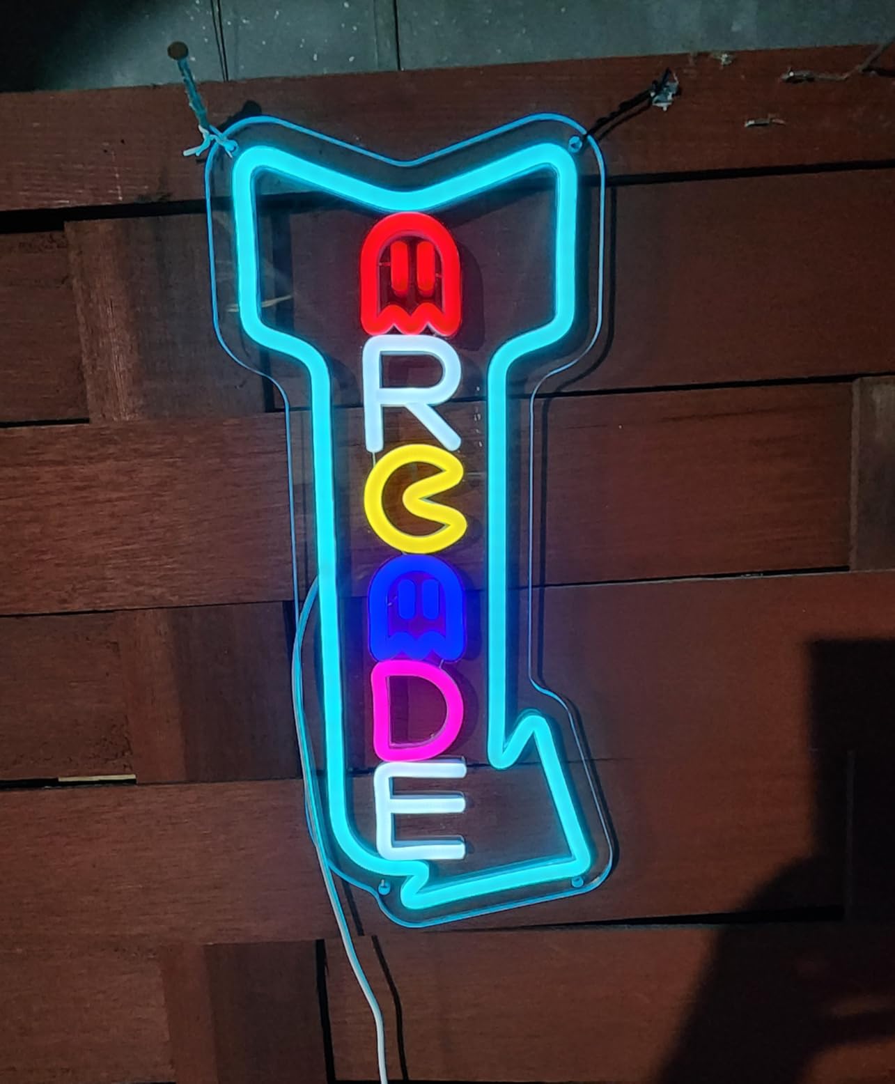 Arcade Neon Signs Arrow Style Right LED Light Dimmable Gaming Lights for Wall Decor USB Powered Neon Gaming Sign for Game Rooms, Bars, Pac-man Retro Arcade Decor Gifts for Teenage Boys, Kids customer photo 1