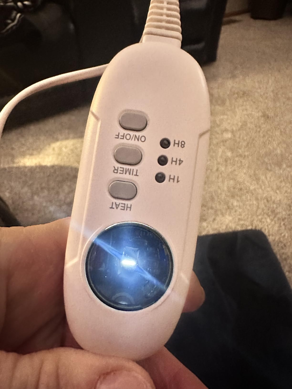 Double Sided Electric Foot Warmer with 9 Heat Settings & 3 Timer(1-4-8H); Foot Warmers for feet with Fast Heating & Auto Shut Off; Ultra-Soft Machine Washable Plush; Portable for Office, Home (Grey) customer photo 2