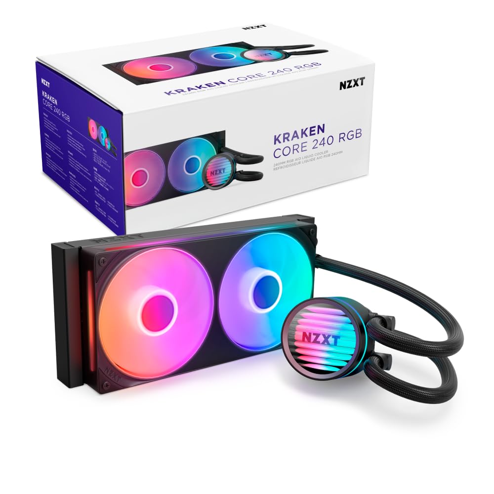 Kraken Core 240 RGB - AIO CPU Liquid Cooler - 240 mm Radiator - 240 mm Single-Frame Fan - Compatible with Intel LGA 1851/1700/1200/115X & AMD AM5/AM4 - Black customer photo 1
