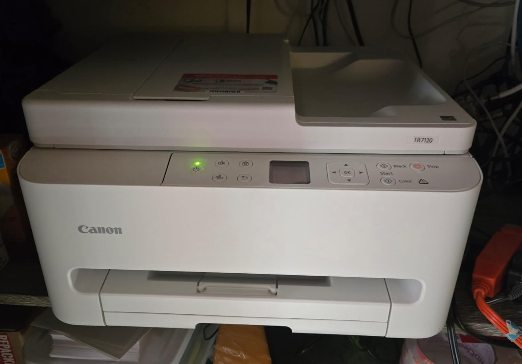 Canon PIXMA TR7120 Wireless Color Inkjet Printer for Duplex Printing, White - Home Printer with Copier/Scanner, Auto Document Feeder, Compact Design customer photo 1