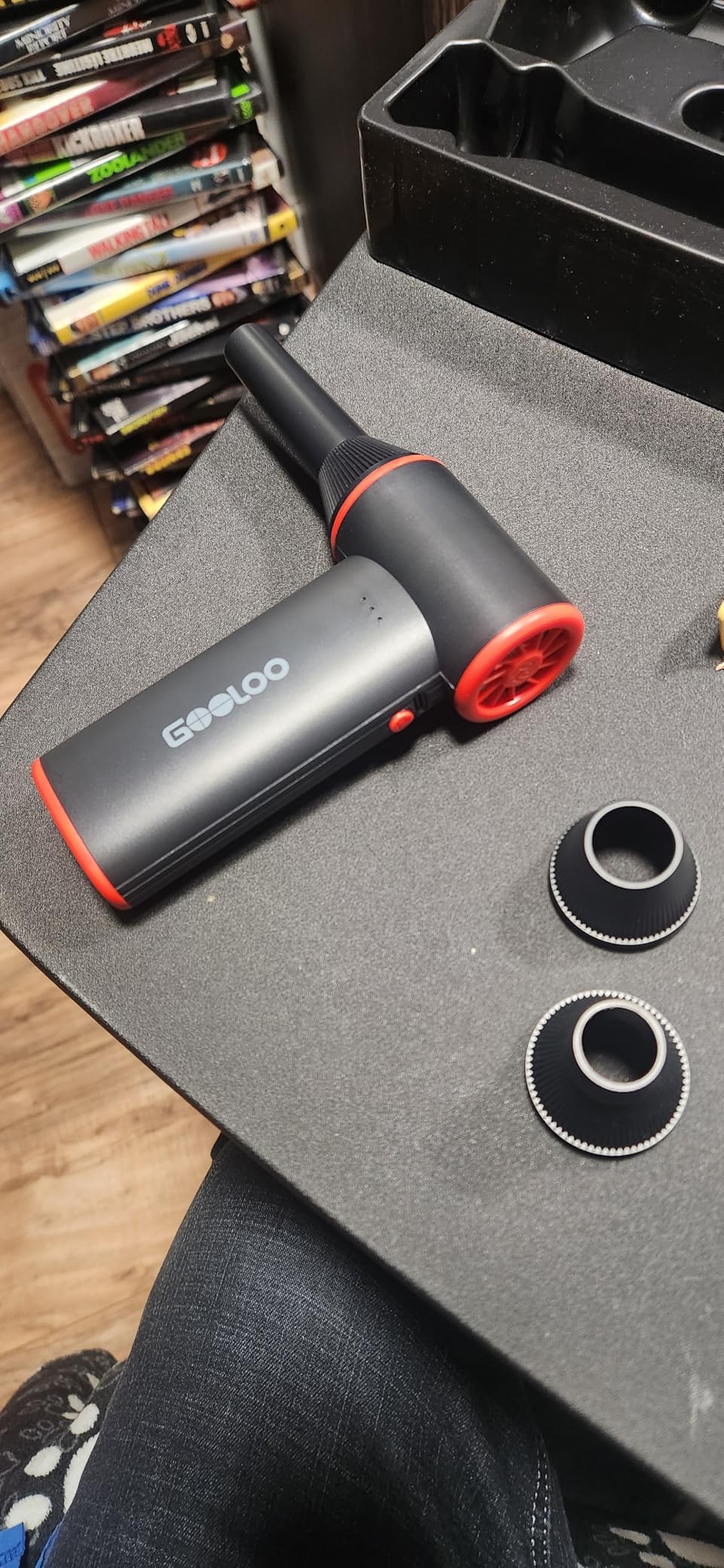 GOOLOO F3 Compressed Air Duster, 150000RPM Duster for Cleaning, 3-Gear Rechargeable Electric Air Blower with Fast Charging, Cordless Mini Blower for PC, Computer, Car, Keyboard, Outdoor customer photo 1