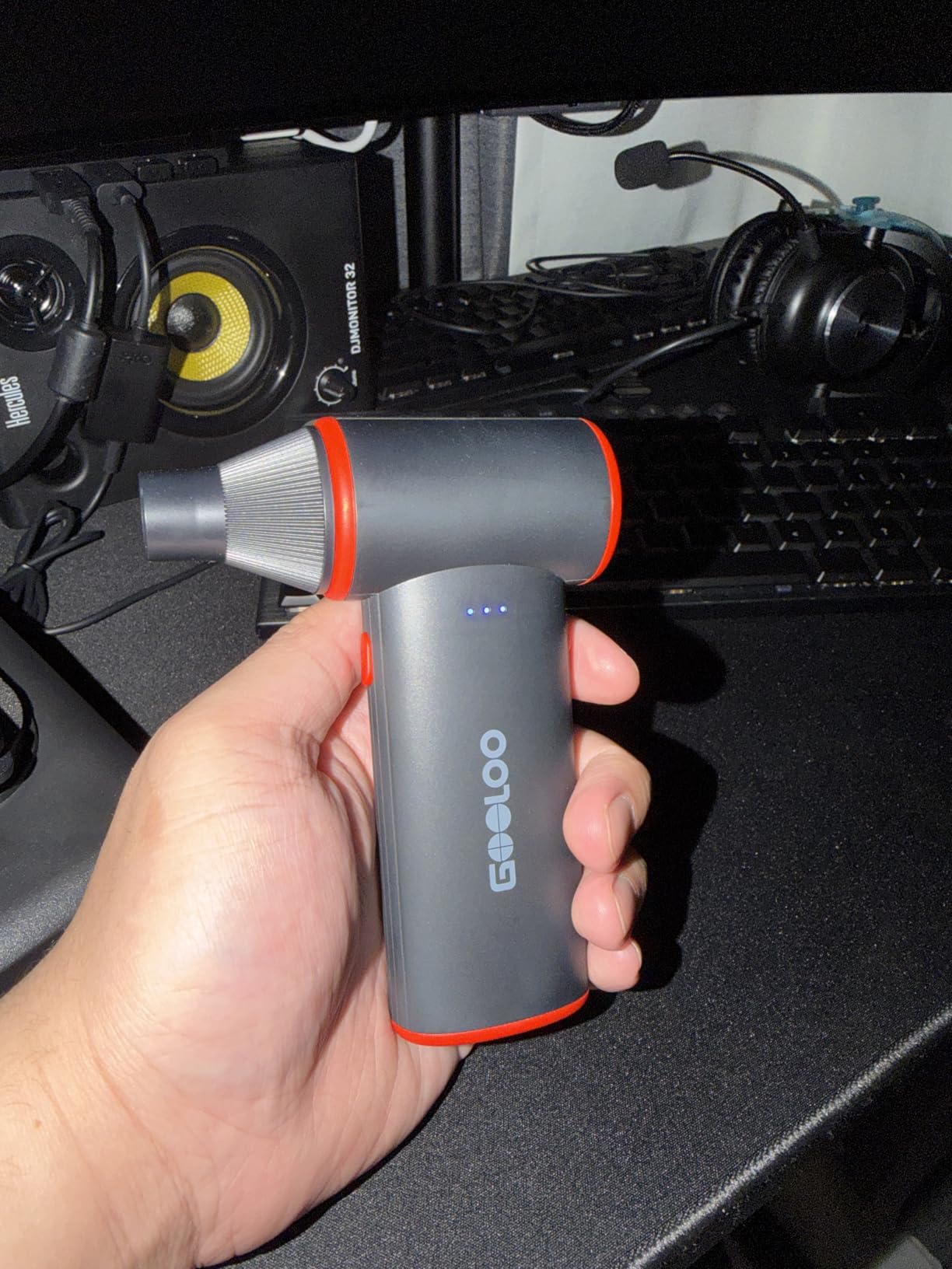 GOOLOO F3 Compressed Air Duster, 150000RPM Duster for Cleaning, 3-Gear Rechargeable Electric Air Blower with Fast Charging, Cordless Mini Blower for PC, Computer, Car, Keyboard, Outdoor customer photo 2