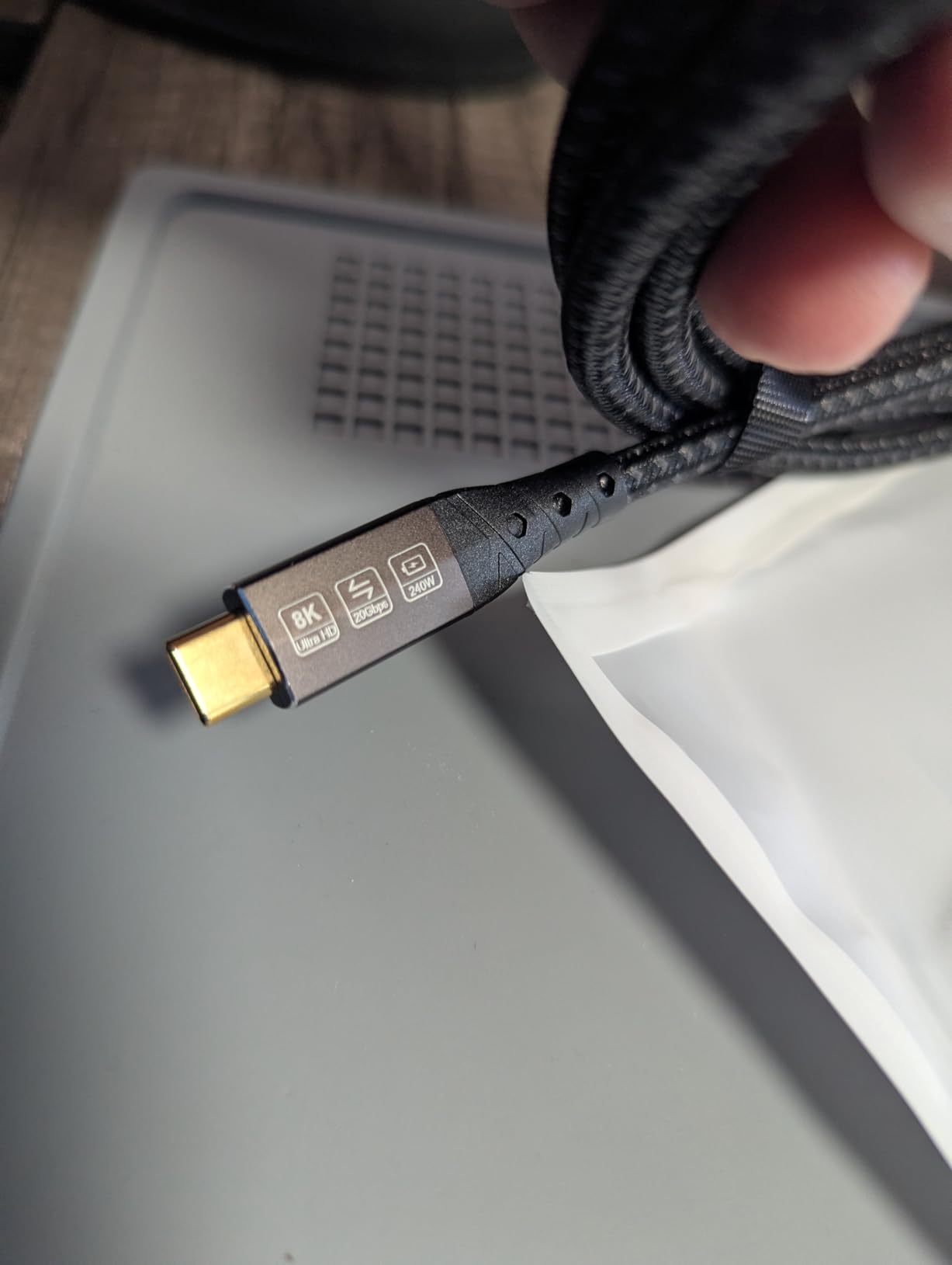 ZIKNYDO 8K USB C Extension 6.6FT (USB C Extender 20Gbps Data Transfer, Charging 240W) Video 4K@144Hz/ 60Hz USB 3.2 Type C Extension Cable for Thunderbolt 4, PSVR2, iPhone16, MacBook, Dell XPS, Switch customer photo 2