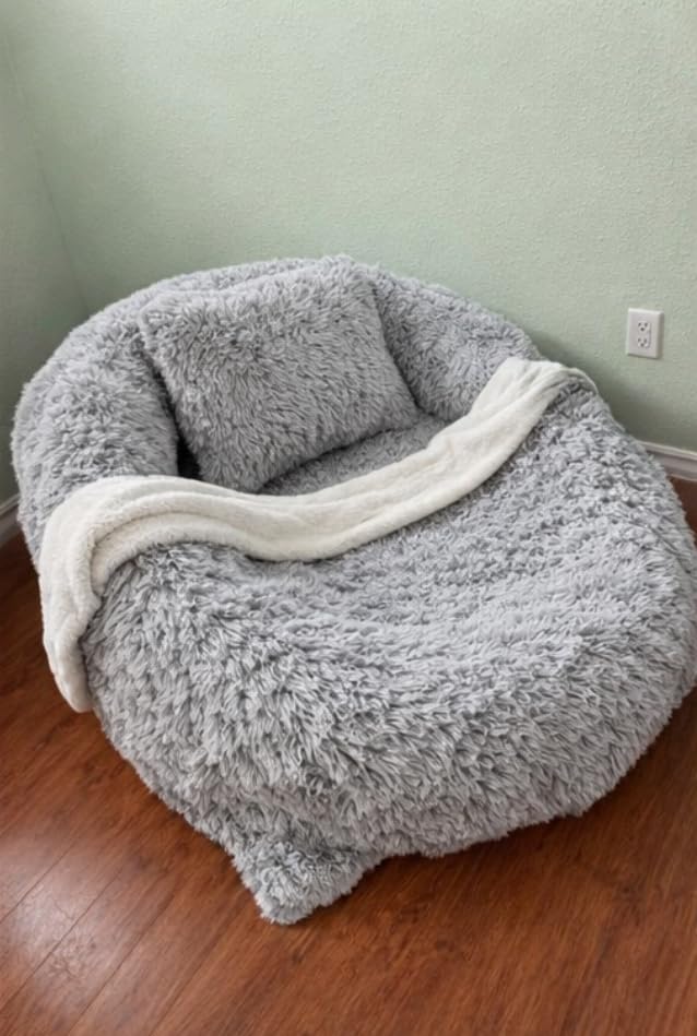 ROOMTEC Human Dog Bed, 71''x45''x12'' Size Fits Adult and Pet Washable Giant People Bed 10 CM Thick Memory Foam Large Oversize Pet Bed with Plump Pillow, Blanket, Strap - Green customer photo 2