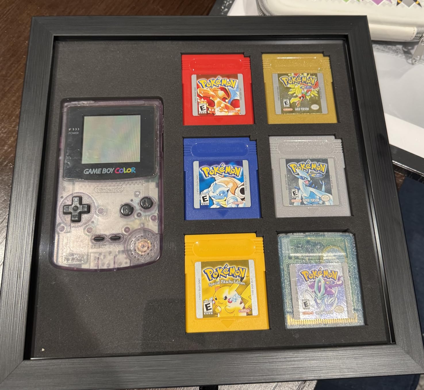 Game Console Display Frame Compatible with Nintendo Game Boy Color - Storage and Display Case for GBC Console and 6 Cartridges customer photo 1