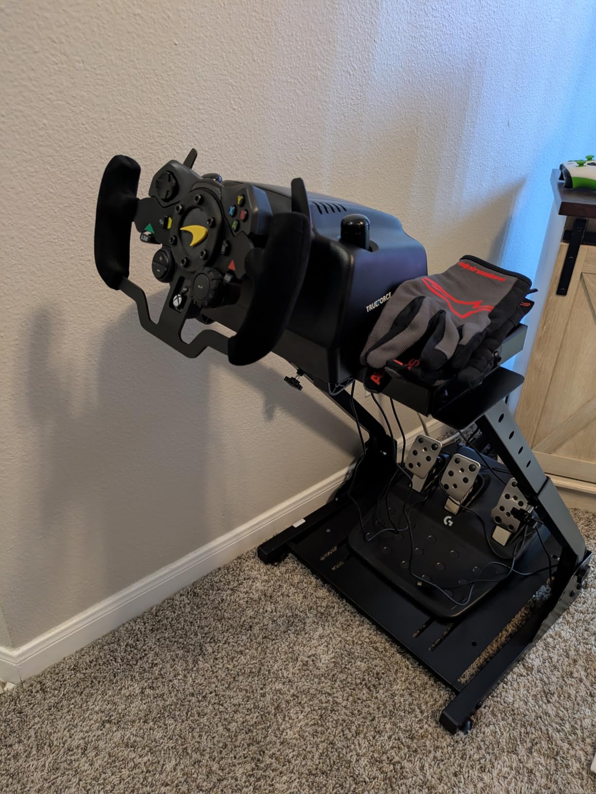 VEVOR Racing Wheel Stand, Adjustable & Foldable Simulator Stand for Logitech G29 G27 G920 G923, Thrustmaster T300RS T300GT T248 TS-PC TSXW Gaming Cockpit, Pedals Simulator NOT Included customer photo 2