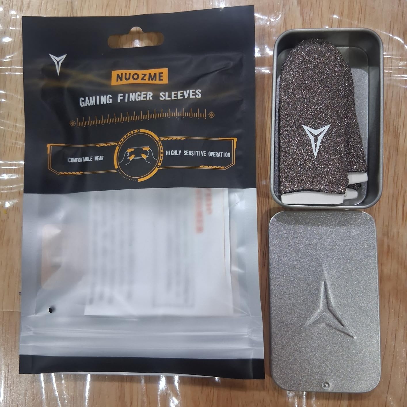 2025 Upgrade: Longer Size for 5 Fingers, Professional Pure Silver Fiber Finger Sleeves for Mobile Gaming-No More Slipping, Maximum Touch Sensitivity, Anti-Sweat,6 Pack (M) customer photo 2
