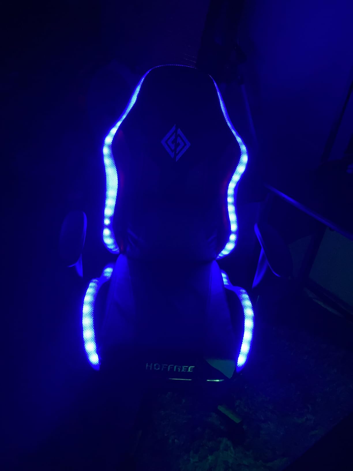 HOFFREE LED Gaming Chair for Kids Reclining Gaming Chairs for Teens 8-15 Computer Chair with RGB Lights Kids PC Game Chair with Footrest and Lumbar Support Video Game Chairs Black customer photo 2
