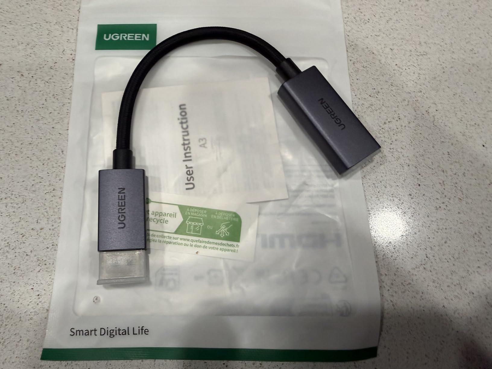 UGREEN 8K@60Hz Active Display Port to HDMI Adapter Unidirectional DP 1.4 PC to HDMI 2.1 4K@240Hz/2K@240Hz customer photo 1