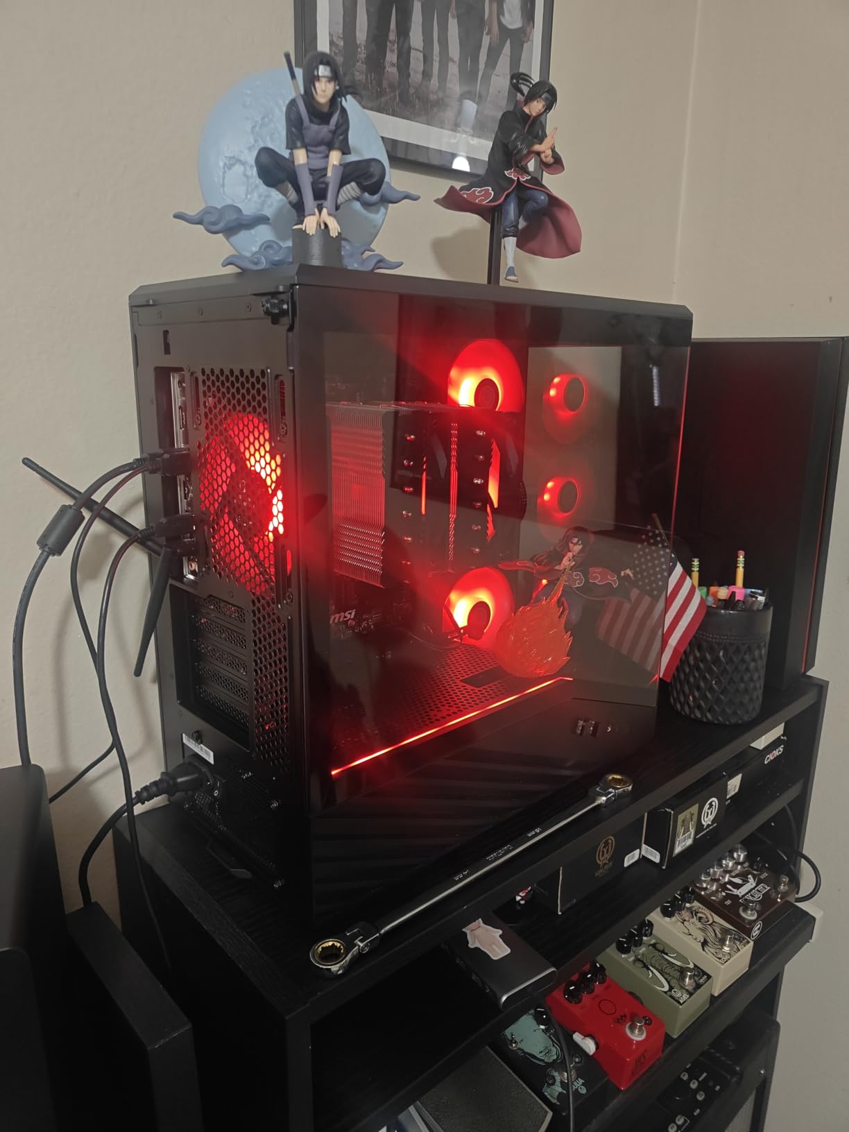 Lian Li VECTOR V100 MINI Micro Form Factor Compact PC Case, Pre-install 4 x 120mm ARGB PWM Fans, Panoramic Tempered Glass, Support Backet-Connect Micro-ATX, 415mm GPU, 360mm Radiator - Black(V100RMIX) customer photo 2