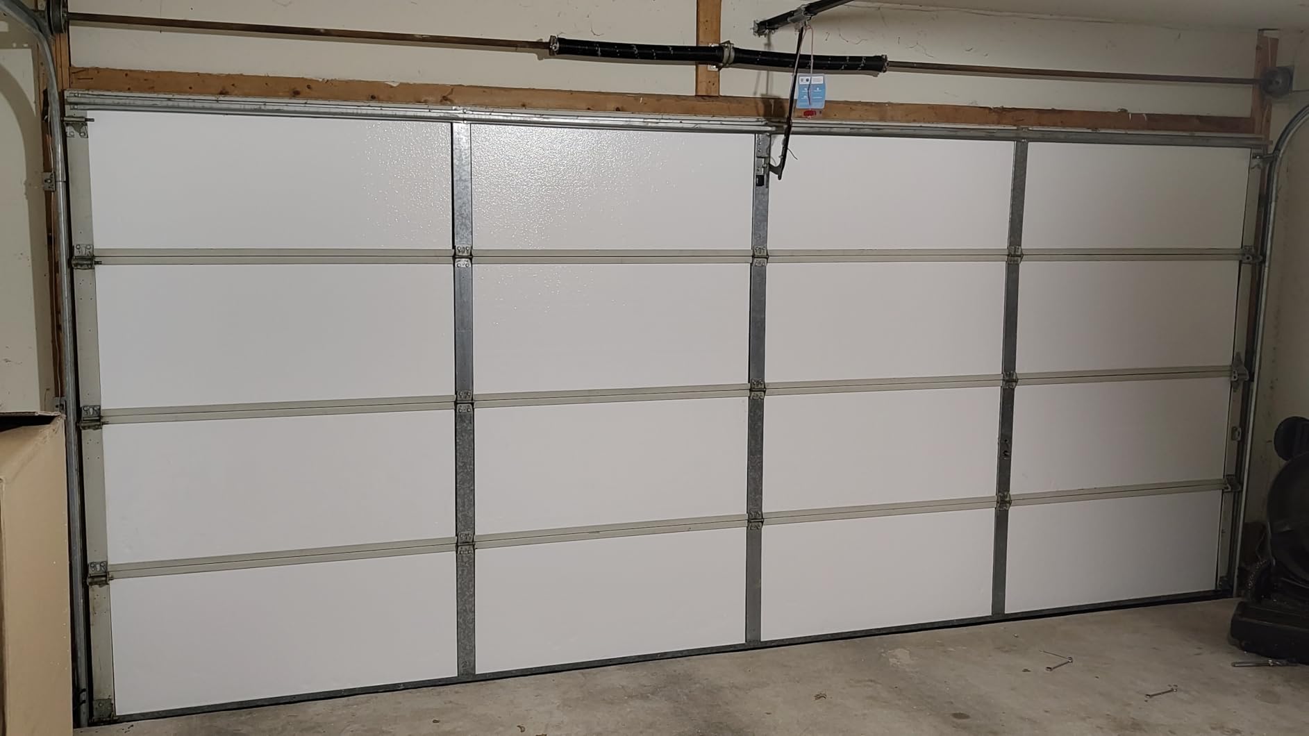 Generic Garage Door Insulation Kit, White EPS Foam Panels, 8 Pack, 1.25x20x54 Inches, R-Value 4.0, Temperature Control, Noise Reduction, DIY Installation, One Car Garage (Low Density Non-Laminated) customer photo 2