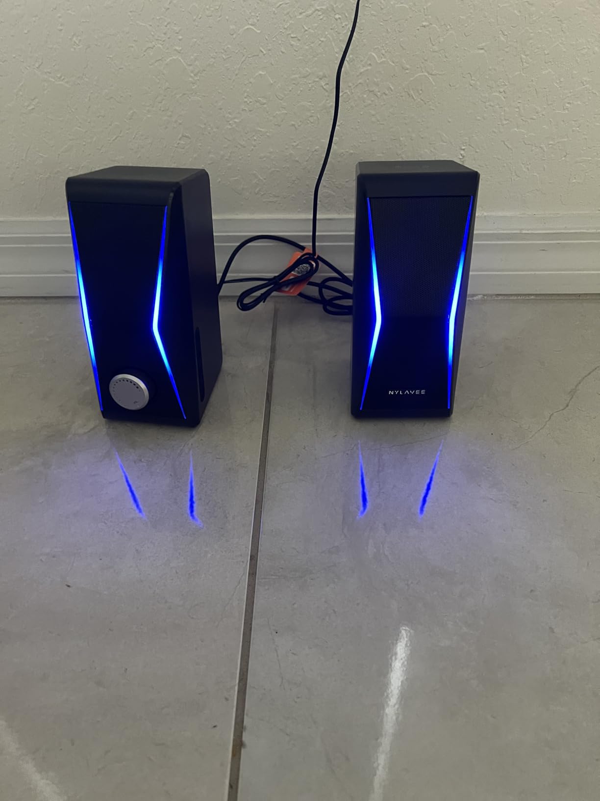 Nylavee Computer Speakers, Hi-Fi Stereo Sound PC Speakers with Bluetooth 5.0 and 3.5mm AUX-in, 14W AC Powered, Built-in Equalizer Modes and RGB Lights for Desktop PC, Monitor, Laptop, PS5, Xbox customer photo 1