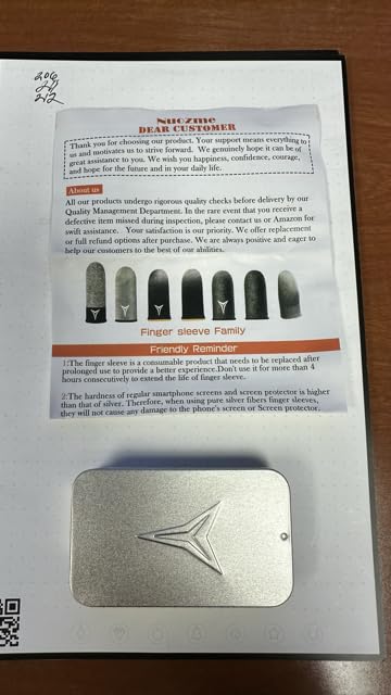 2025 Upgrade: Longer Size for 5 Fingers, No More Slipping,Professional Pure Silver Fiber Finger Sleeves for Mobile Gaming- Maximum Touch Sensitivity, Anti-Sweat,6 Pack (M) customer photo 1