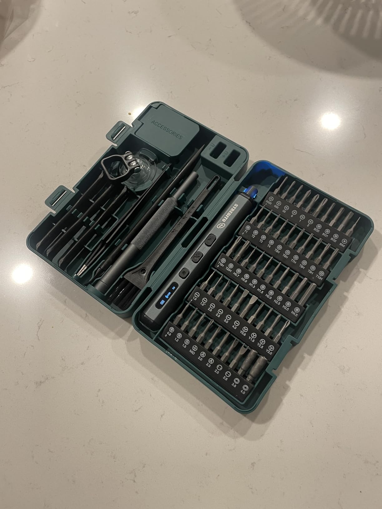 STREBITO Mini Electric Screwdriver, 67 in 1 Electric Precision Screwdriver Set - 50 S2 Precision Bits, 5 Torque Settings, 4 LED Lights, Cordless Screwdriver Repair Tool Kit for PC Building Electronics customer photo 2