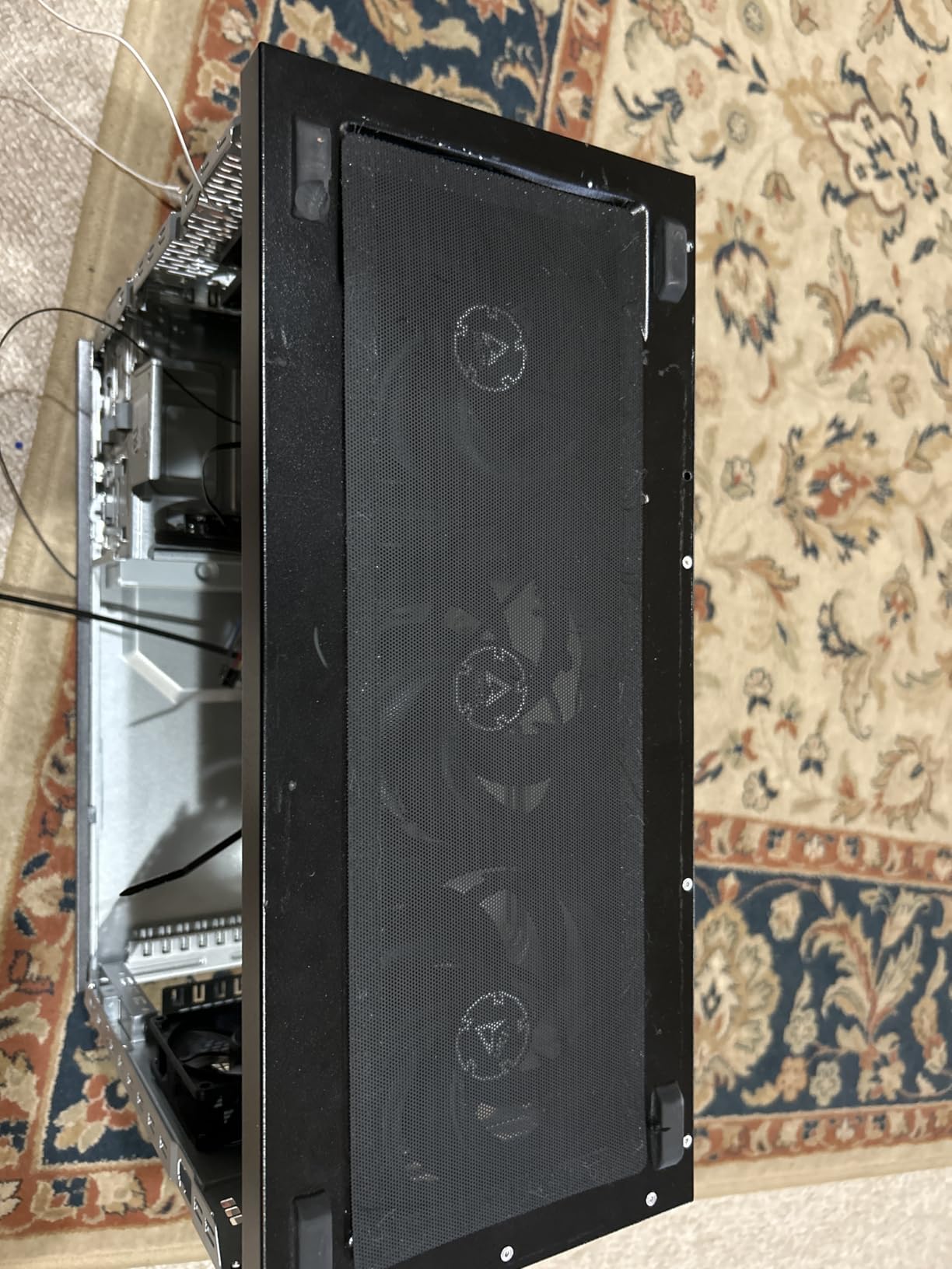Computer Case Fan Dust Filter, 360mm x 120mm Magnetic Frame, Dust Proof Case Covers for Computer Fan (Black) customer photo 2