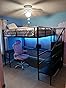 Bellemave Full Loft Bed with Desk & Storage Stairs, Metal Full Size Loft Bed Frame with Iron Nets, LED Lights & USB Ports, Heavy Duty Adult LoftBed for Bedroom, Noise-Free, Black customer photo 1