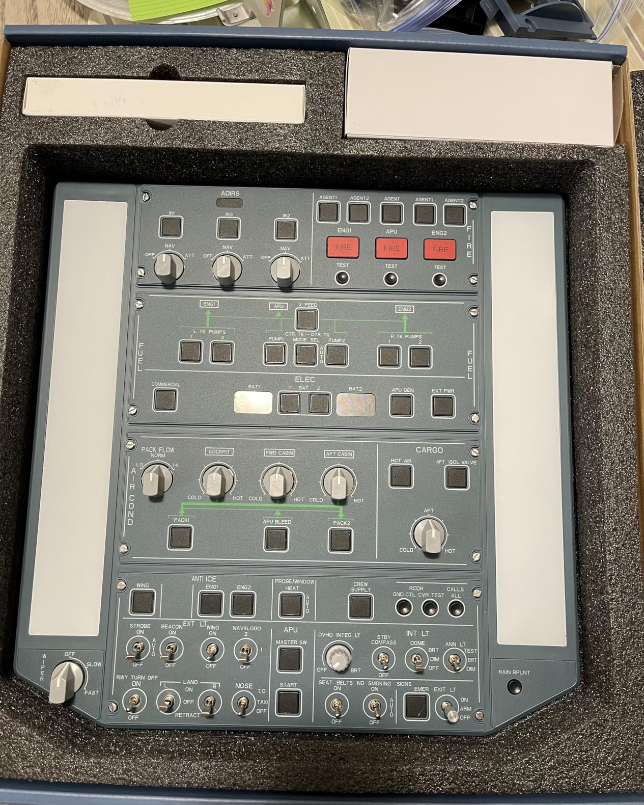 WINGFLEXSIM Flight Simulator A320 Overhead Panel Featuring IRS & Lighting Panels customer photo 1