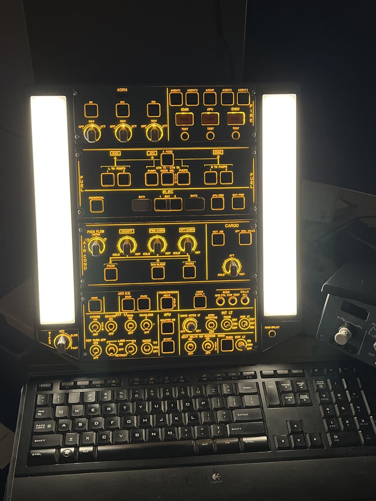 WINGFLEXSIM Flight Simulator A320 Overhead Panel Featuring IRS & Lighting Panels customer photo 2
