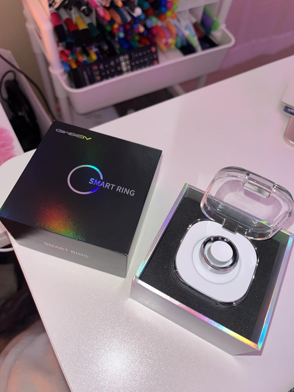 Smart Ring for Women Men, Health Fitness Tracker Ring with Heart Rate/Sleep Tracker/Blood Oxygen/HRV/Stress/Calorie/Steps, IP68 Waterproof for iOS & Android, No APP Fees(Silver,8#) customer photo 2
