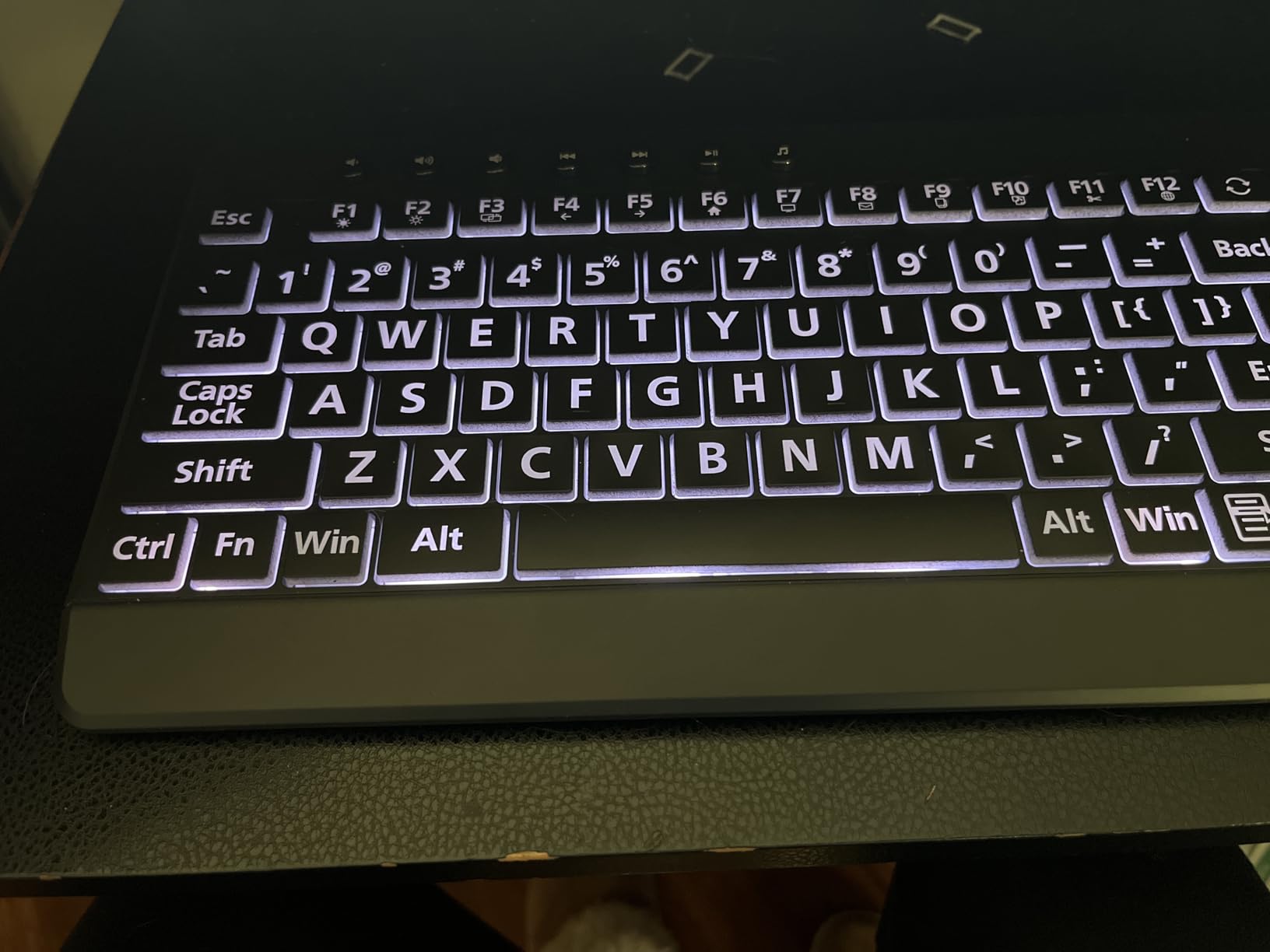 EDJO Large Print Backlit Wired Keyboard, Light Up USB Keyboard with 7-Colors Backlight, Oversize Letters Keys Full Size Computer Keyboard Compatible for Windows, Laptop, PC customer photo 2