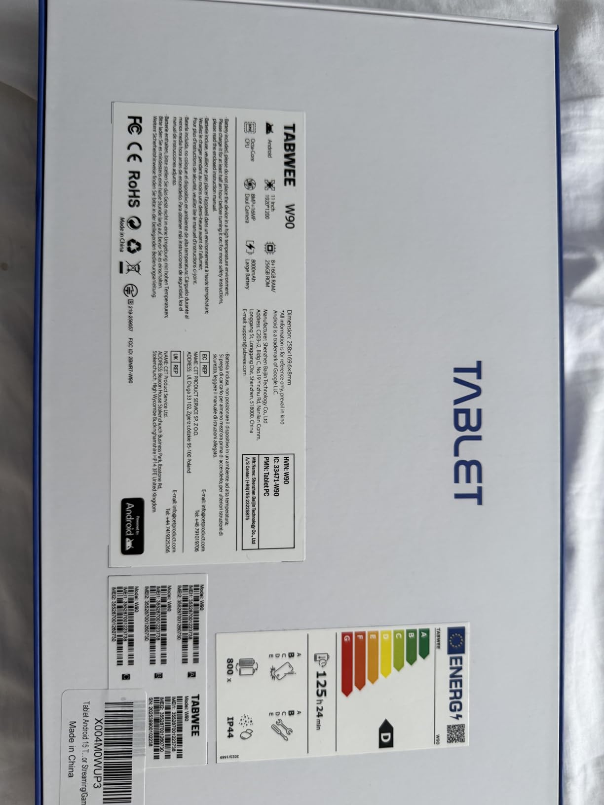 Tablet Android 15 Tablet-11 Inch FHD Display, 24GB RAM 256GB ROM /2TB TF, T615 Octa-Core AI Tablets, 8000mAh/18W Fast Charge, 5G WiFi & 16MP Camera, TÜV Certified Netflix HD for Streaming/Gaming customer photo 2