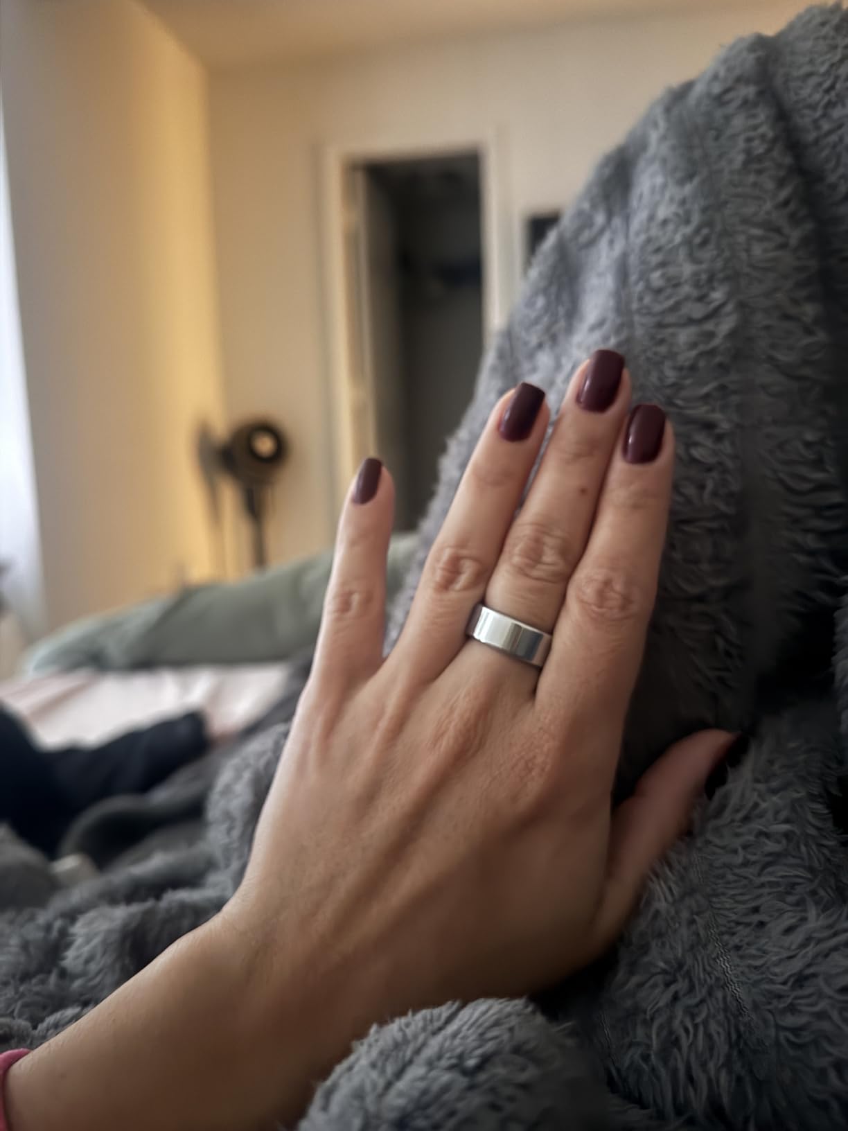 Smart Health Ring Fitness Tracker with Stress & Sleep Monitoring, Waterproof Activity Tracker, Compatible with iOS & Android, No Subscription Fee, Lightweight Wearable for Women & Men (Silver, 10) customer photo 2