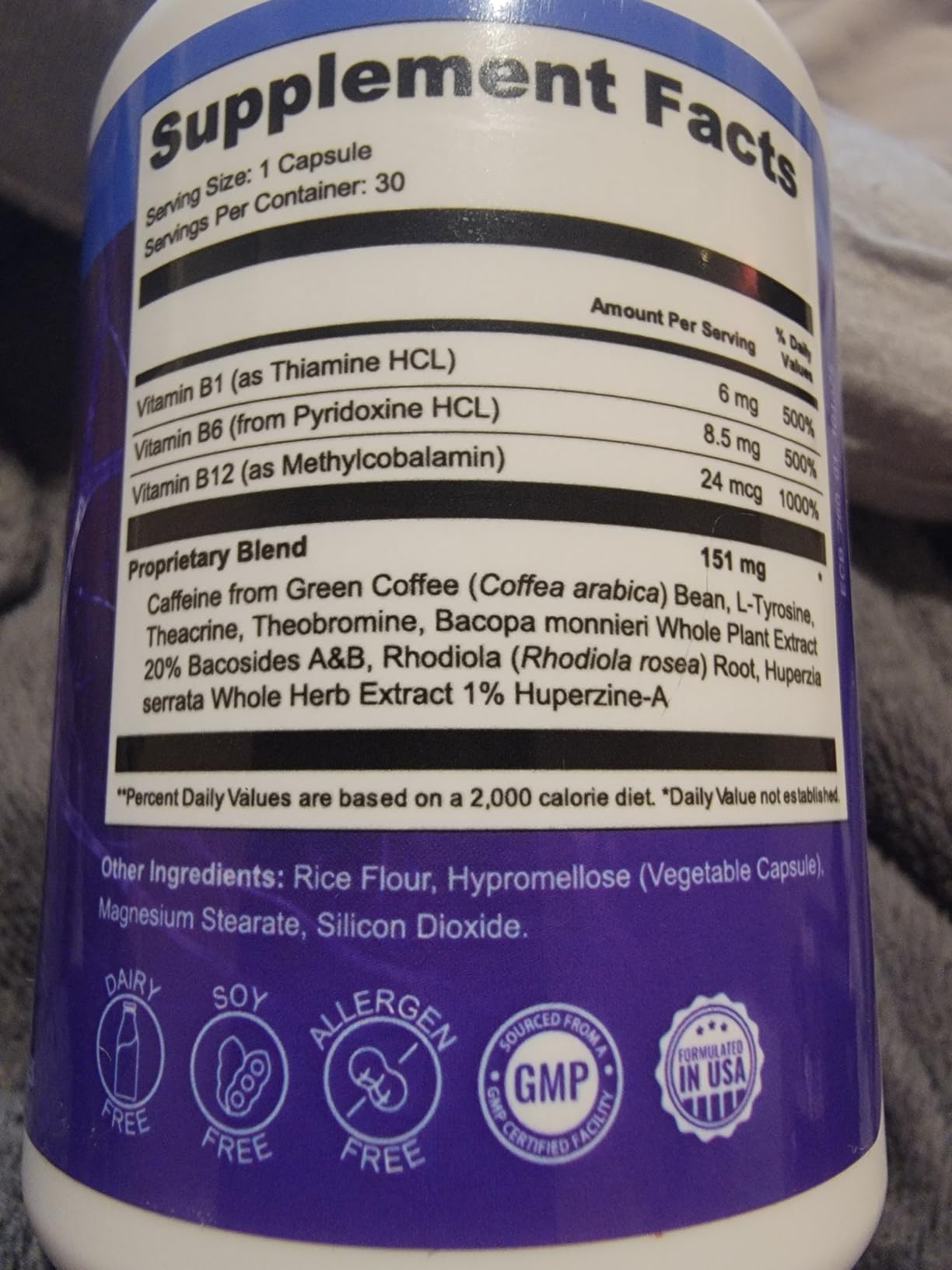 Vital Nootropic 12-in-1 Brain Supplement for Memory, Focus & Energy Support - L-Tyrosine, Bacopa, Rhodiola, Caffeine, B Vitamins - Cognitive Balance Capsules for Men & Women-30 Days Supply customer photo 2