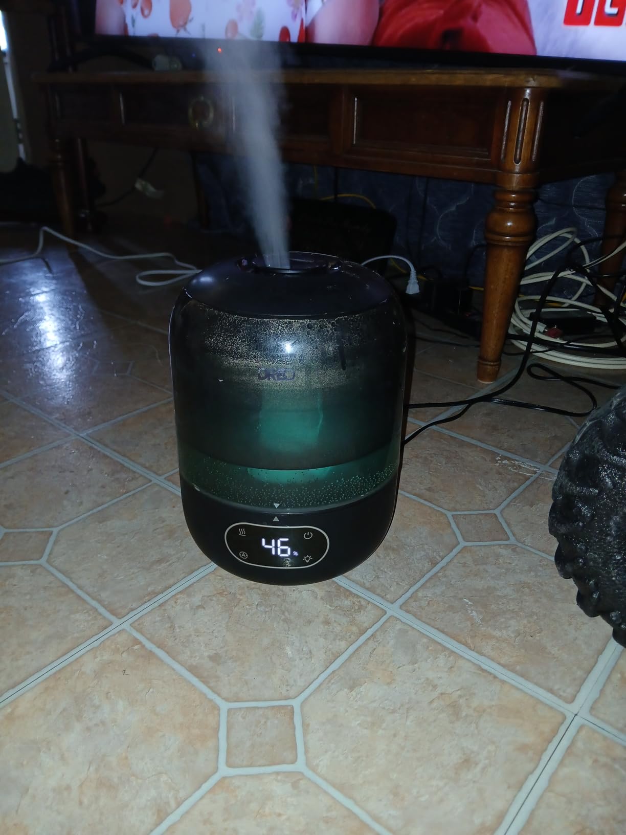 DREO Humidifiers for Bedroom, 3L Top Fill 30H & 26dB Quiet Runtime for Large Room, Cool Mist Ultrasonic Humidifier with Humidity Sensor, Night Light for Home, Baby, Nursery, Plants, New Edition customer photo 2