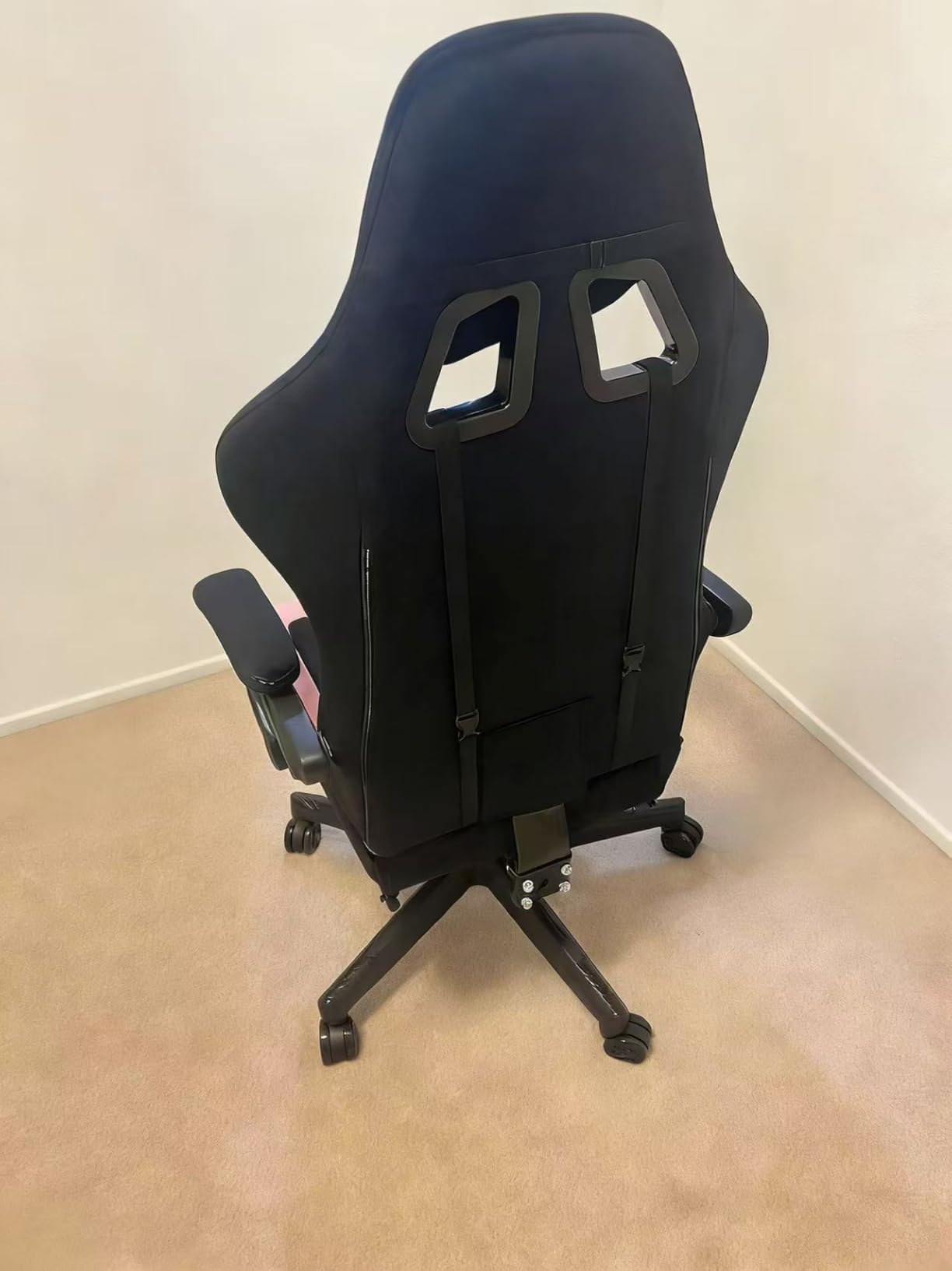 GTPLAYER Pink Gaming Chair Cute with Cat Ears Ergonomic Computer Chair with Cat Embroidery Adjustable Memory Foam Lumbar Support and Headrest Comfortable Reclining Office Chair Soft Velvet Fabric customer photo 2