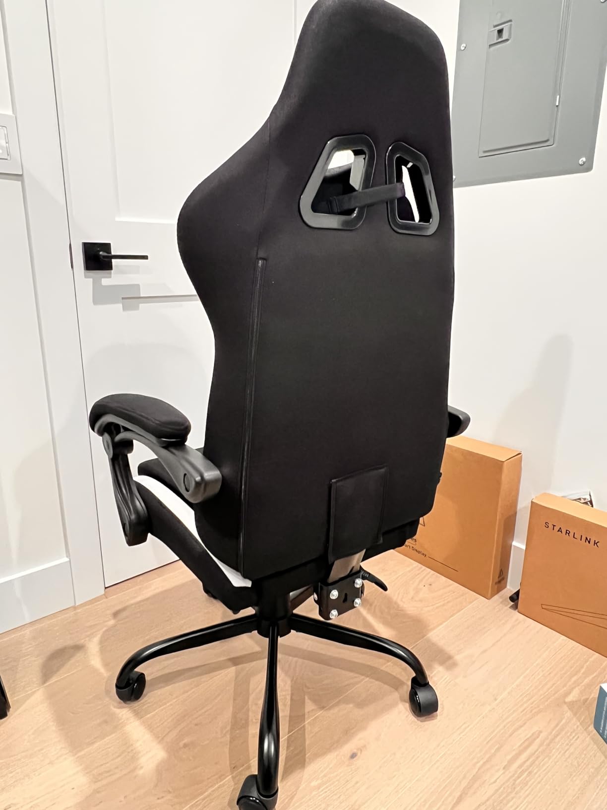 GTPLAYER Gaming Chair with Foot Rest & Pocket Spring Cushion, Ergonomic High Back Computer Desk Chair with Headrest & Lumbar Support for Back Pain Relief, Breathable Fabric, Pink customer photo 2