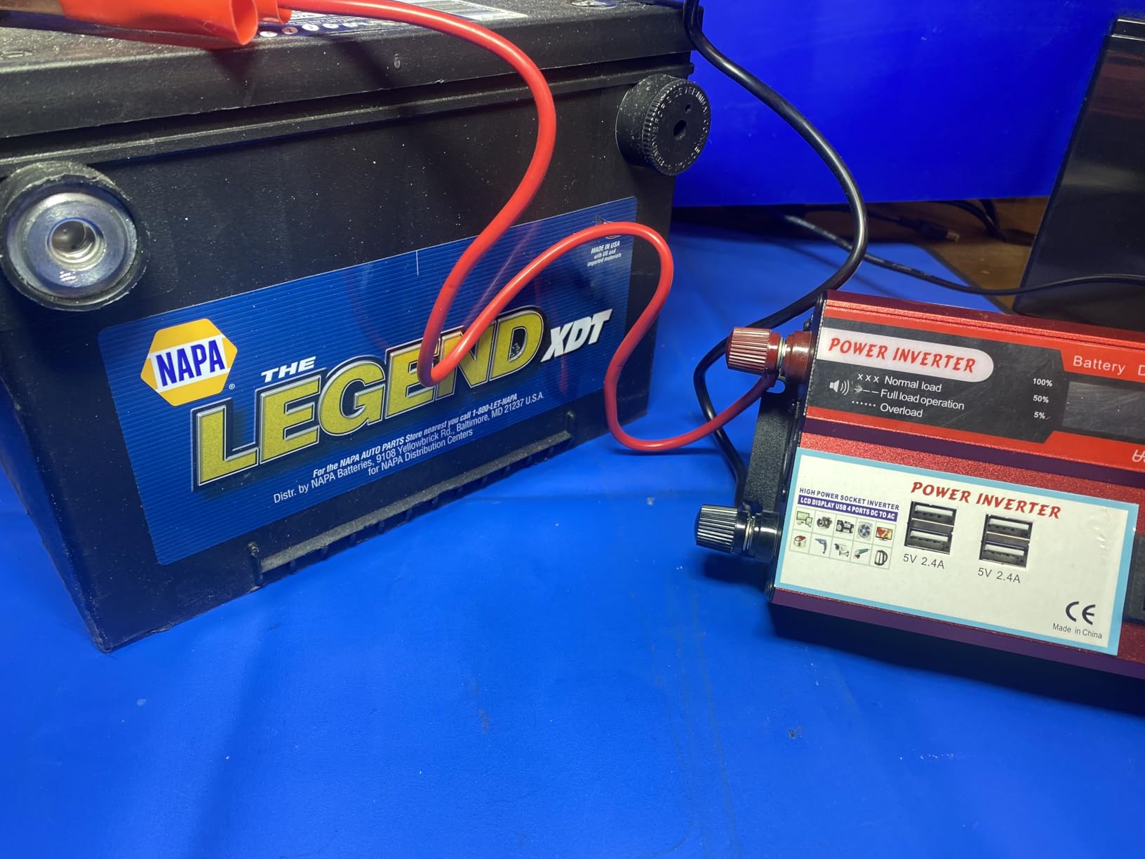 ALSO GO 1000W Power Inverter 12V DC Volt to 110V AC Car Inverter with LCD Screen Display, 3 AC Outlets, 4X 2.4A USB Port, Car Power Converter for Truck, Home, Vehicles, Laptop, Trip customer photo 2