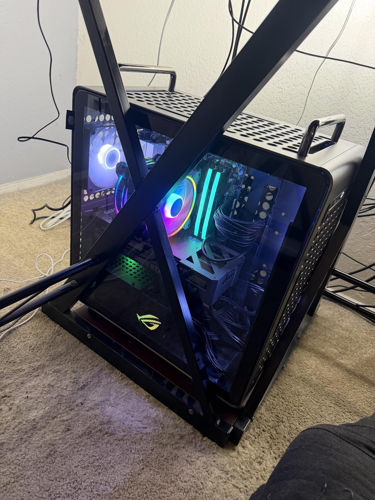 Cooler Master QUBE 540 ATX Mid-Tower PC Case - Highly Customizable Modular Computer Chassis with Movable I/O Panel, Multi-Position PSU Mount, Tempered Glass Panel & Portable Handles - Stardust Iron customer photo 1