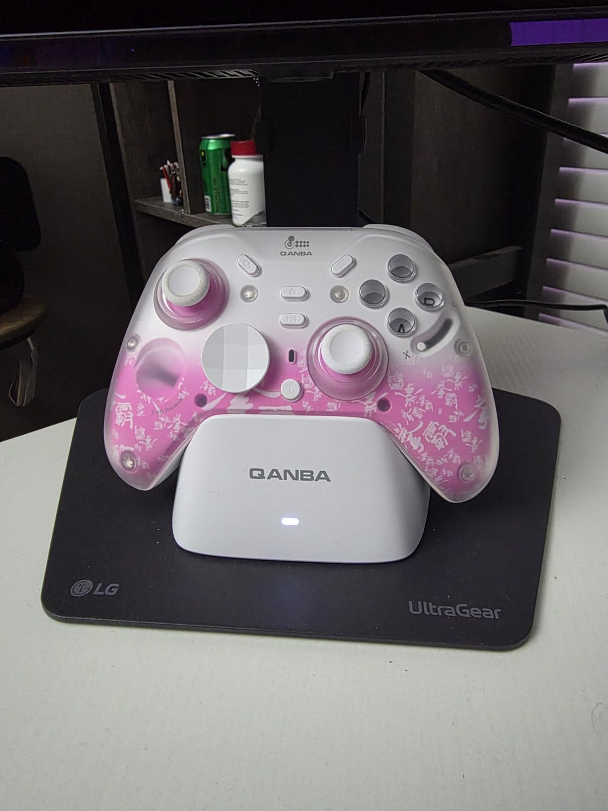Qanba Phantom Multi-Mode Smart Wireless Controller for Windows PC and Android and iOS and TV,PC Controller With Hall-Effect Joysticks,Tri-Mode Connection (2.4G/Bluetooth/Wired), 1000Hz Polling Rate, Dual Vibration Motors, 6-Axis Gyro, Programmable Back Buttons, Charging Dock (Blue) customer photo 2