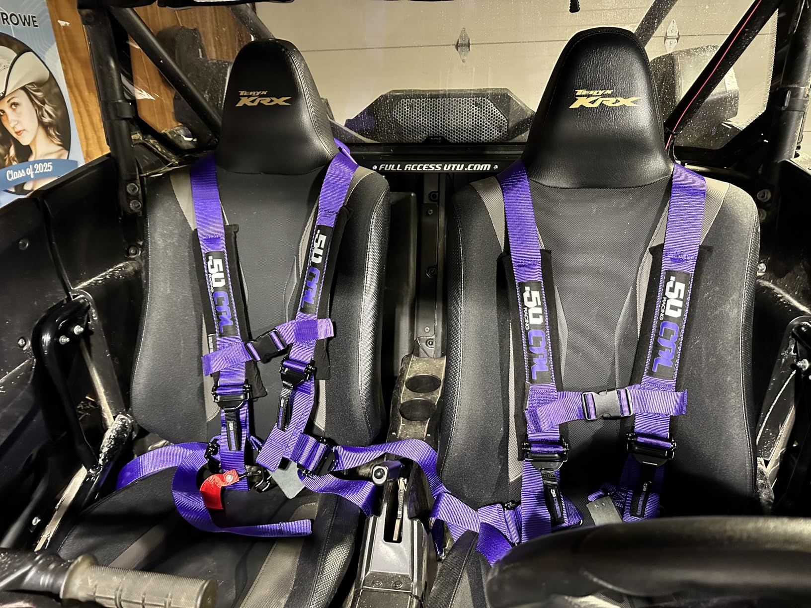 1pc Red Sugar Skull 4 Point Harness for Bucket Seat, 2in Belt, Quick Release, 10 Color Options, Racing Harness UTV RZR Car (6316) customer photo 1