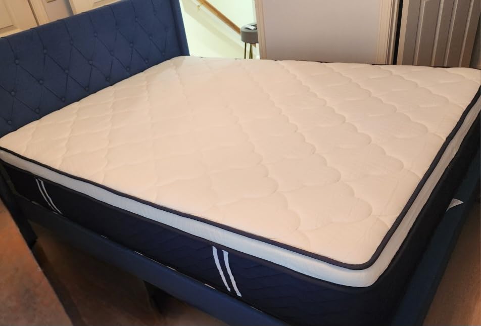 Firm Queen Mattress 14 Inch - Hotel Collection Hybrid Mattress with 7-Zone Support for Spinal Alignment & Back Pain Relief, 395-Night Trial, CertiPUR-US & Fiberglass-Free customer photo 1