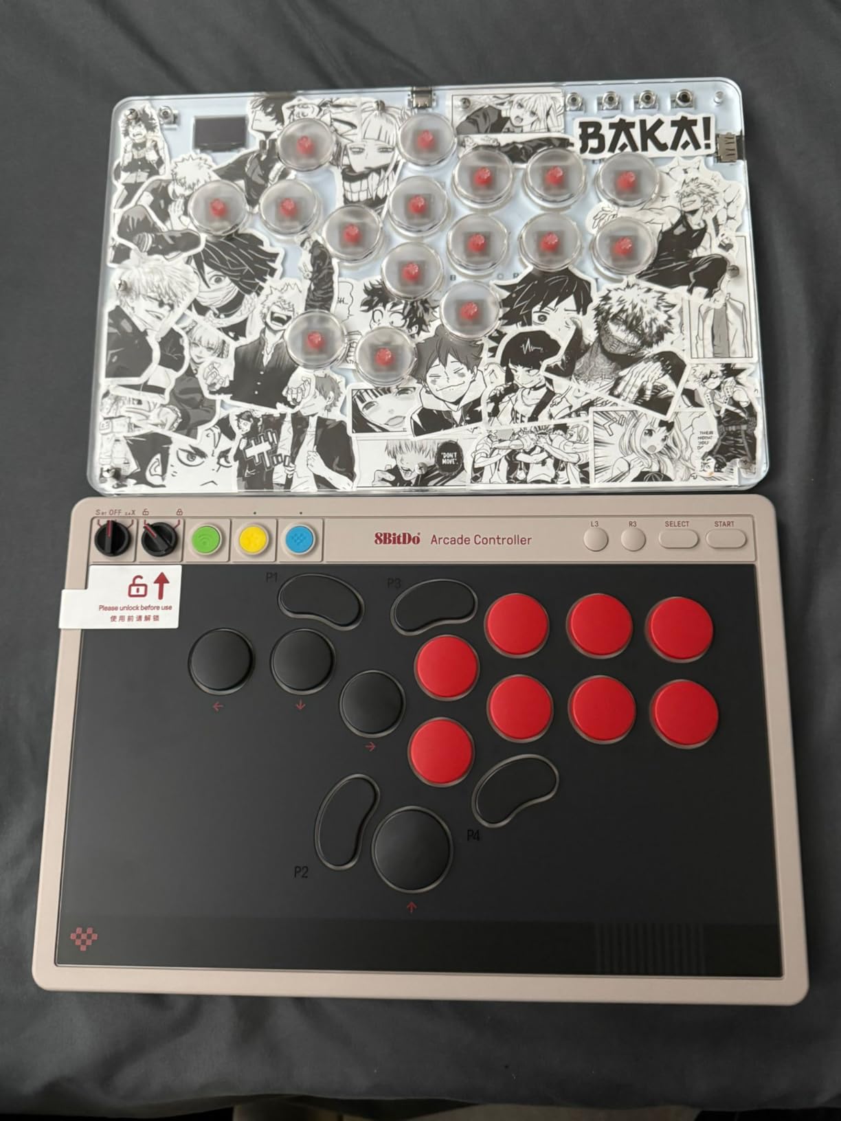 8BitDo All-Button Arcade Controller for Switch & Windows - 3 Connection Modes, Low-profile Linear Switches, 4 Programmable Buttons, Hot-swappable PCB - Transparent Purple Signature Edition customer photo 2