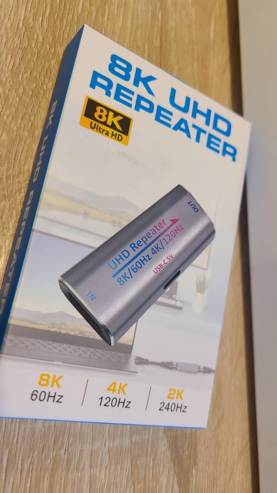 8K HDMI Booster Repeater, Active Signal Amplifier HDMI 2.1 Extender Supports 8K@60Hz / 4K@240Hz, Extends HDMI 1080P Up to 50m for PS5, Xbox Series, Projector, HDCP 2.3 with USB-C Power Port customer photo 2