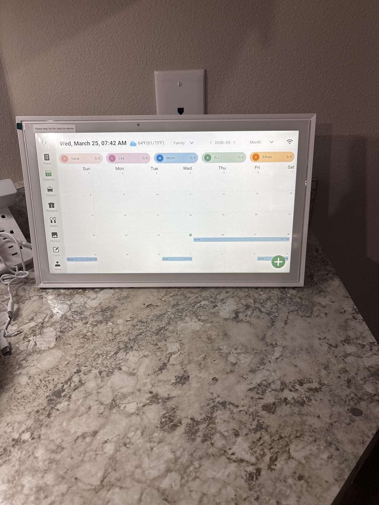 WiFi Digital Calendar Smart Family Planner, Chore Charts, Achievement Rewards, AI Meal Planning, Smart Touchscreen Interactive Display customer photo 1