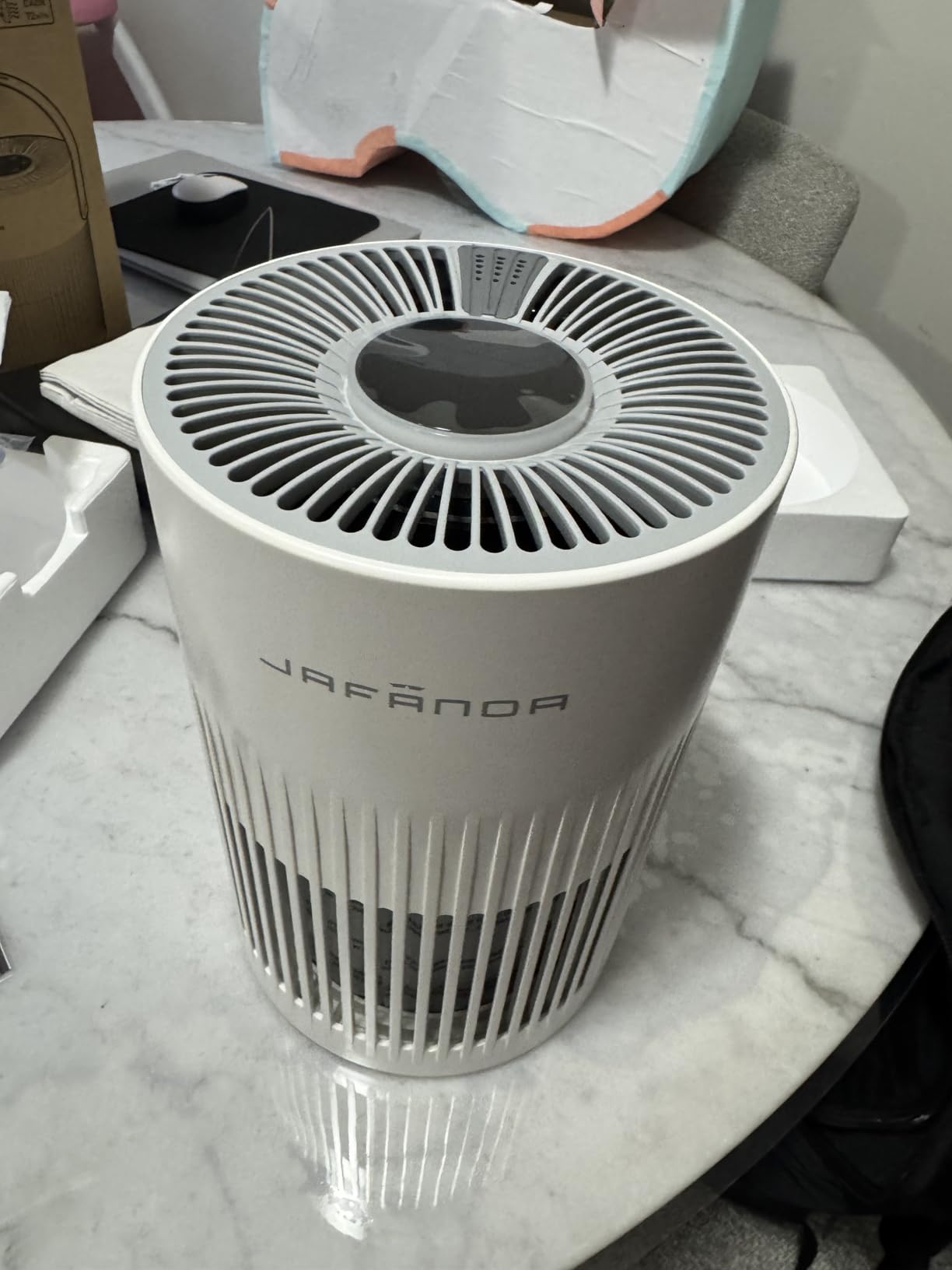 Jafända Air Purifers for Home, Hepa Air Purifier for Bedroom, Air Cleaner for Pet Dander, Quiet Sleep Mode, Portable Air Purifier for Office, Odor, Dust, Smoke (White) customer photo 2