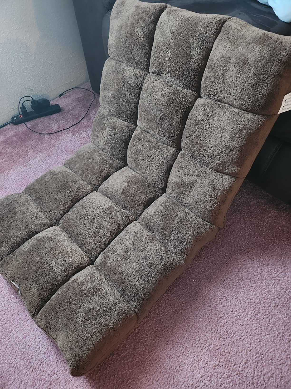 Giantex Floor Chair with 14-Position Adjustable, Couch Recliner with Soft Flannel Fabric Cover, Heavy Duty Metal Support, Folding Gaming Floor Chair for Adults, Reading (24