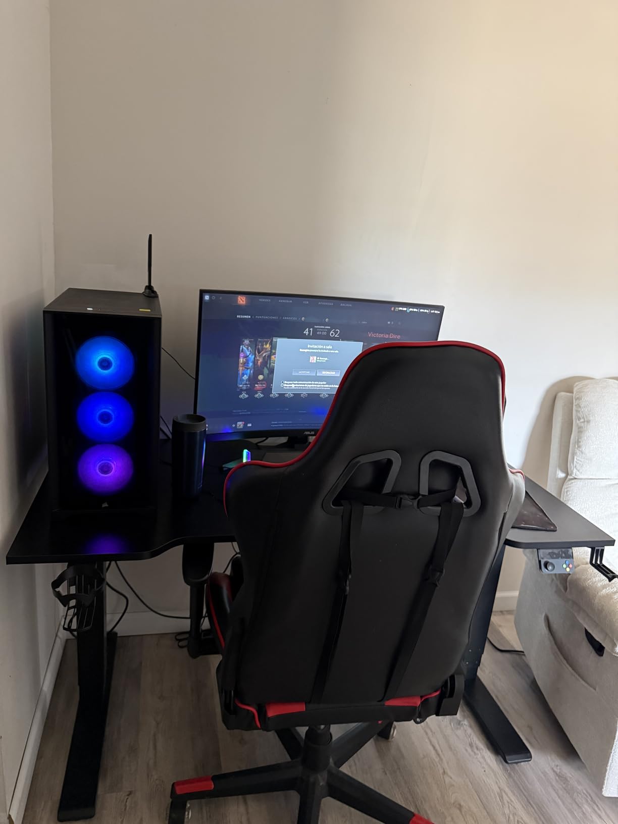 FLEXISPOT Electric RGB Gaming Standing Desk, 55