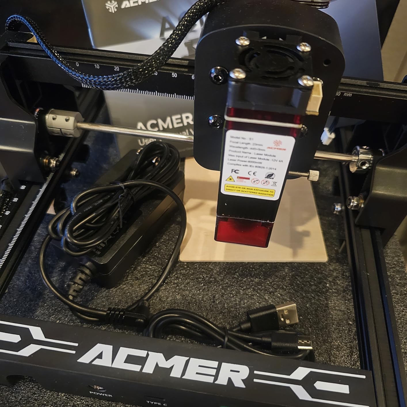 ACMER S1 Laser Engraver for Beginners, 3500mW Portable Laser Engraving Machine with 130x130mm Working Area, 0.01mm Precision, Desktop MINI Engravers for Wood, Leather, Metal, DIY Gifts & Home Projects customer photo 1